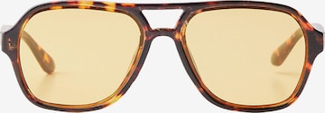 Lunettes de soleil Bershka en marron : devant