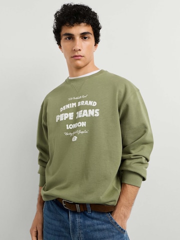 Sweat-shirt Pepe Jeans en vert : devant