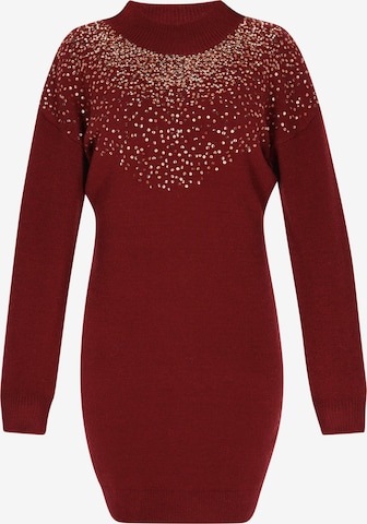 Robes en maille faina en rouge : devant