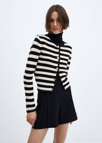 MANGO Knit Cardigan 'Flok' in Black: front