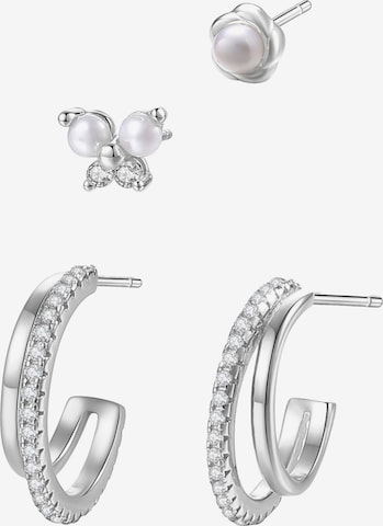 Hey Happiness Ohrringe 'Elegant Trio' in Silber: Vorderseite