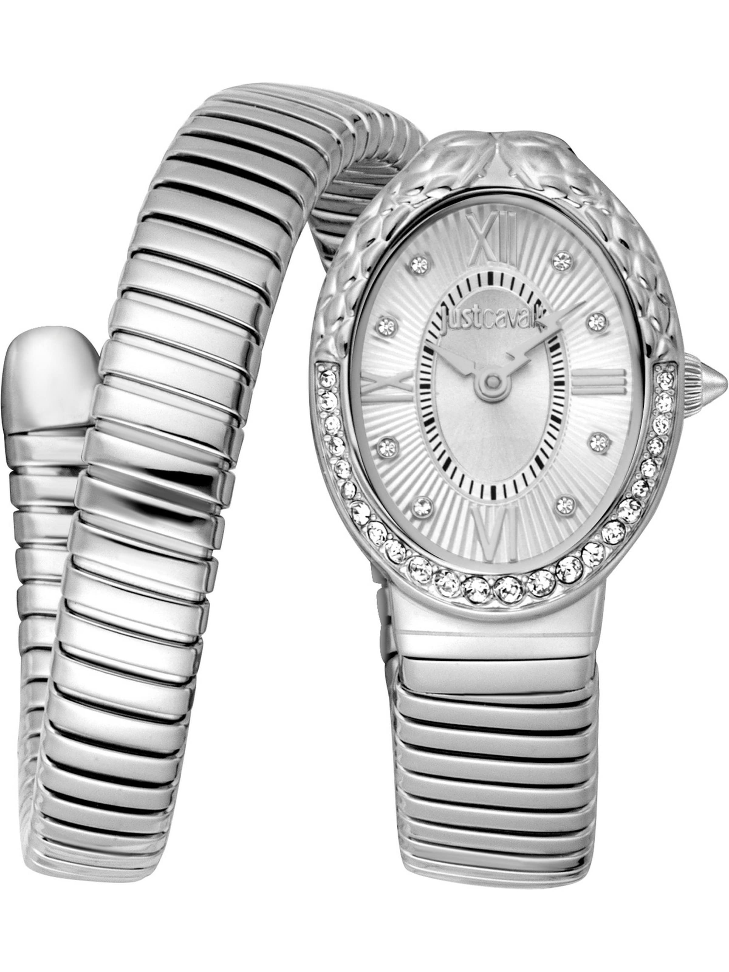 Just Cavalli Uhr in Silber: Vorderseite