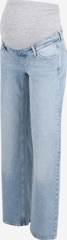 Only Maternity Wide Leg Farkut 'Juicy' värissä sininen: etupuoli
