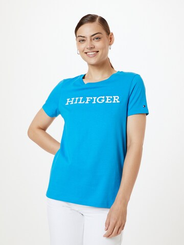 T-shirt TOMMY HILFIGER en bleu : devant