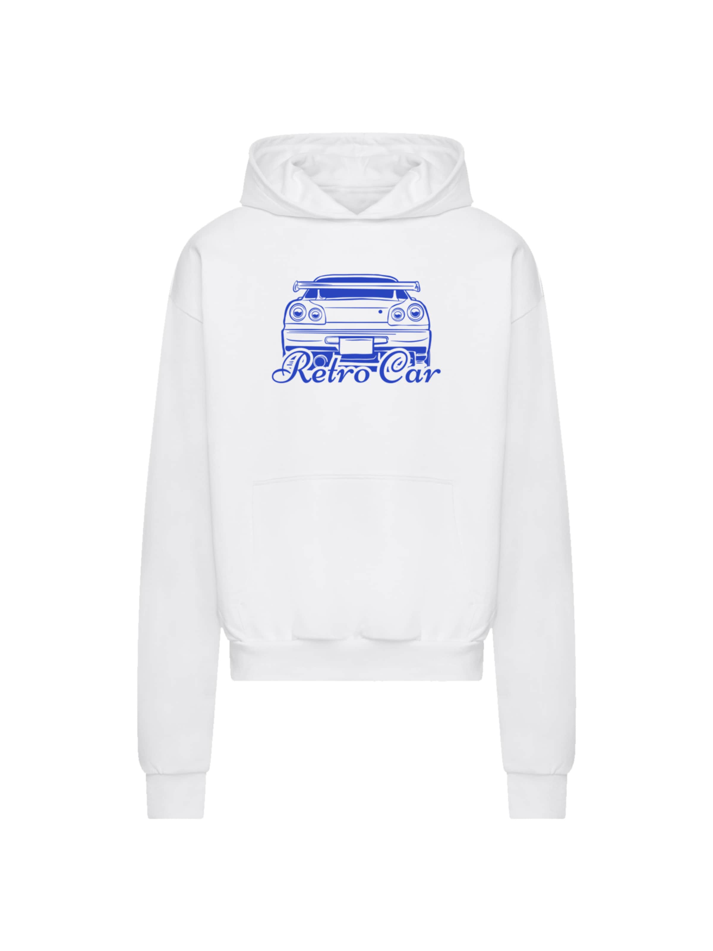 F4NT4STIC Pullover 'Retro Car Japanese Streetstyle' in Weiß: Vorderseite