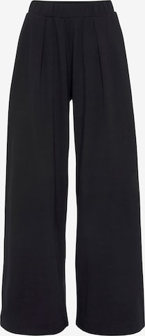 OTTO products Wide leg Pleat-Front Pants in Black: front