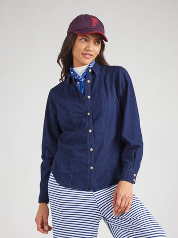 Camicia da donna di Lee in blu: frontale