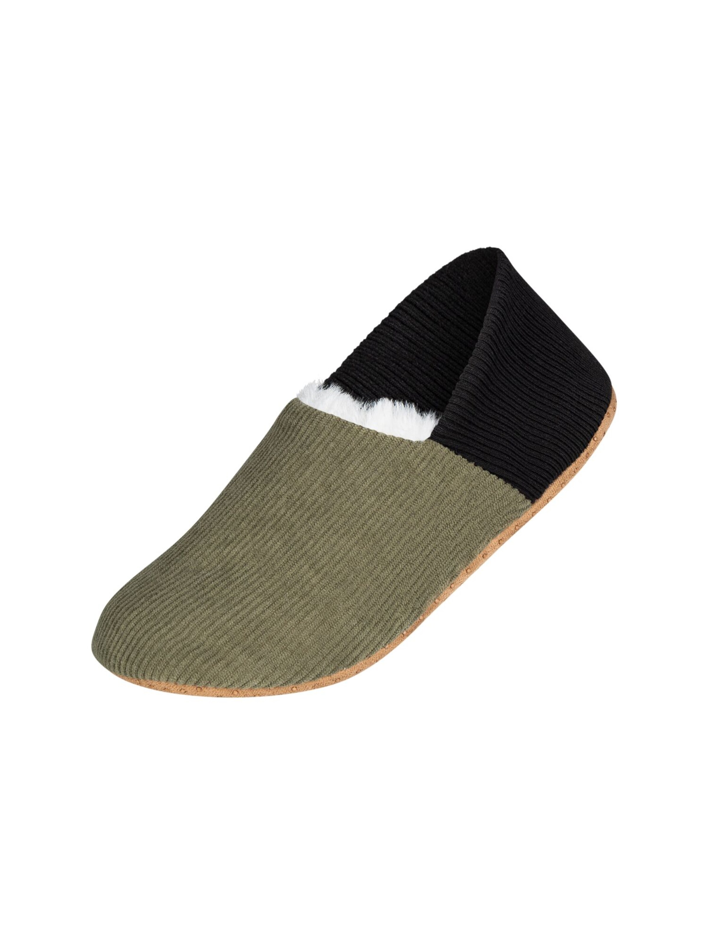 camano Slipper in Green: front