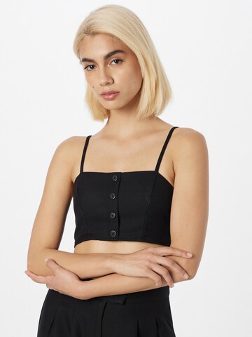 Top de la Nasty Gal pe negru: față