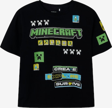 NAME IT Paita 'NKMJEFFY MINECRAFT' värissä musta: etupuoli