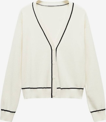 Cardigan 'Piping' MANGO en beige : devant