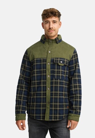 INDICODE JEANS Tussenjas 'Holz' in Groen: voorkant