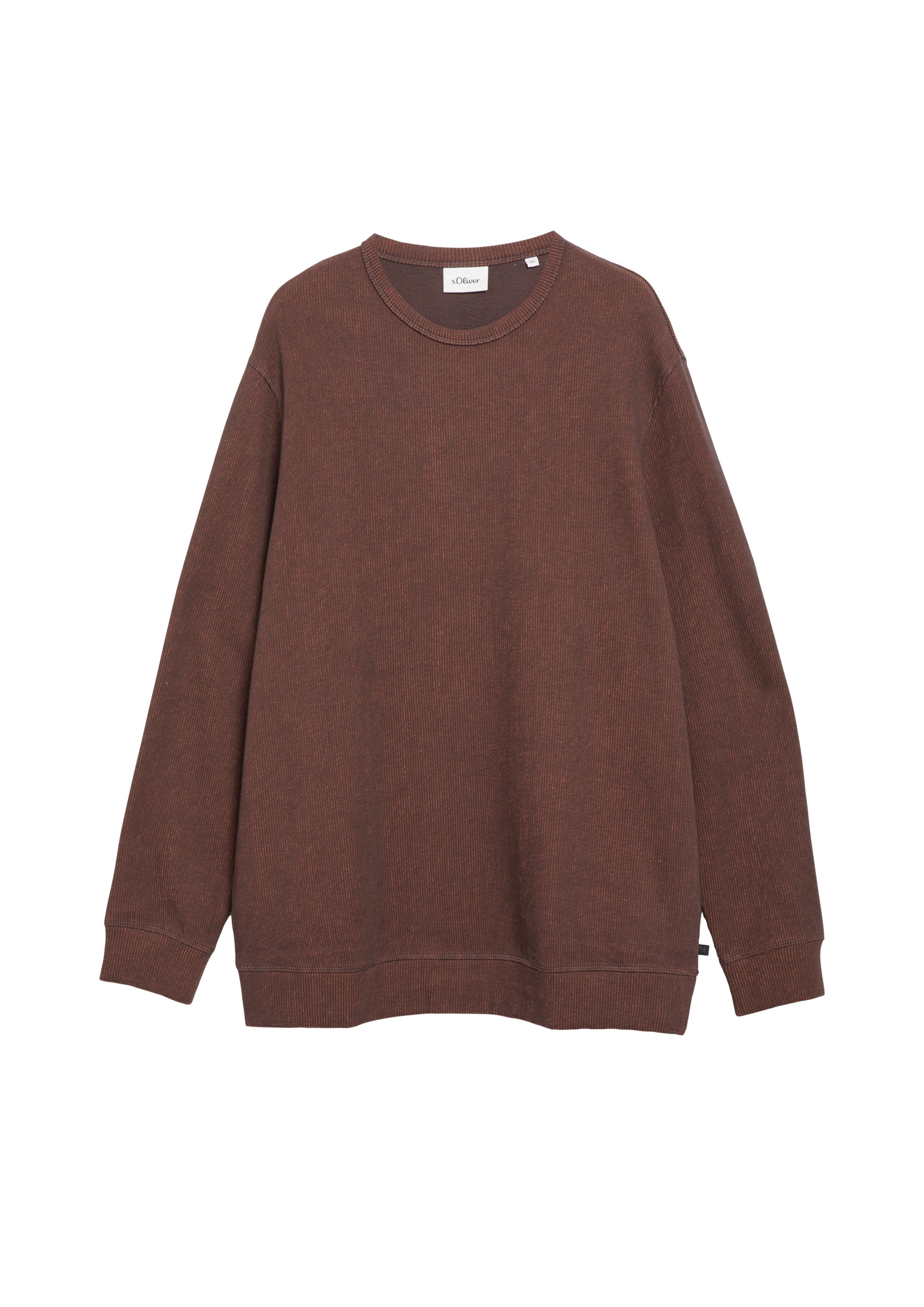 s.Oliver Men Big Sizes Sweatshirt in Braun: Vorderseite