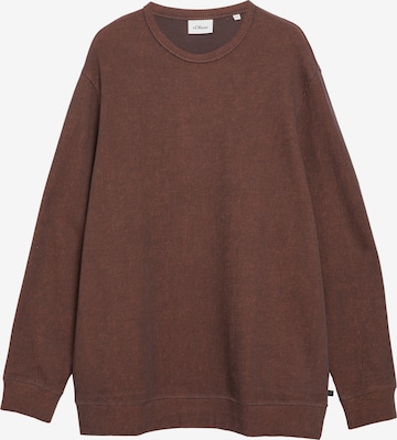 s.Oliver Men Big Sizes Sweatshirt in Braun: Vorderseite