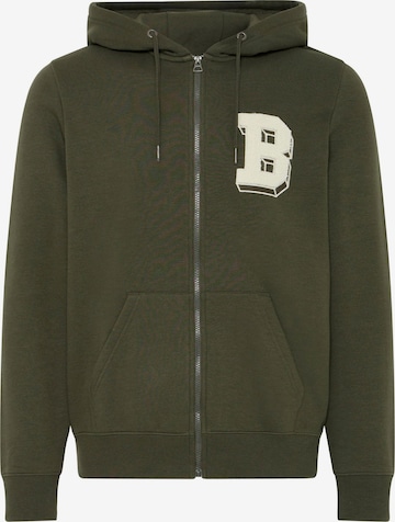 BLEND - Sudadera con cremallera ' BHBadel ' en verde: frente