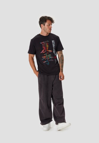 Oldskull Shirt 'Asian Kanji Street' in Zwart