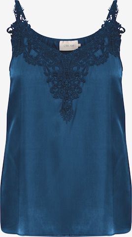 Cream Top ''Anna' in Blue: front