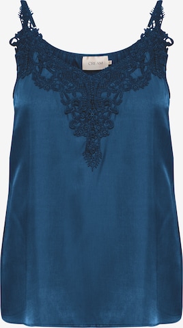 Cream Top ''Anna' in Blue: front