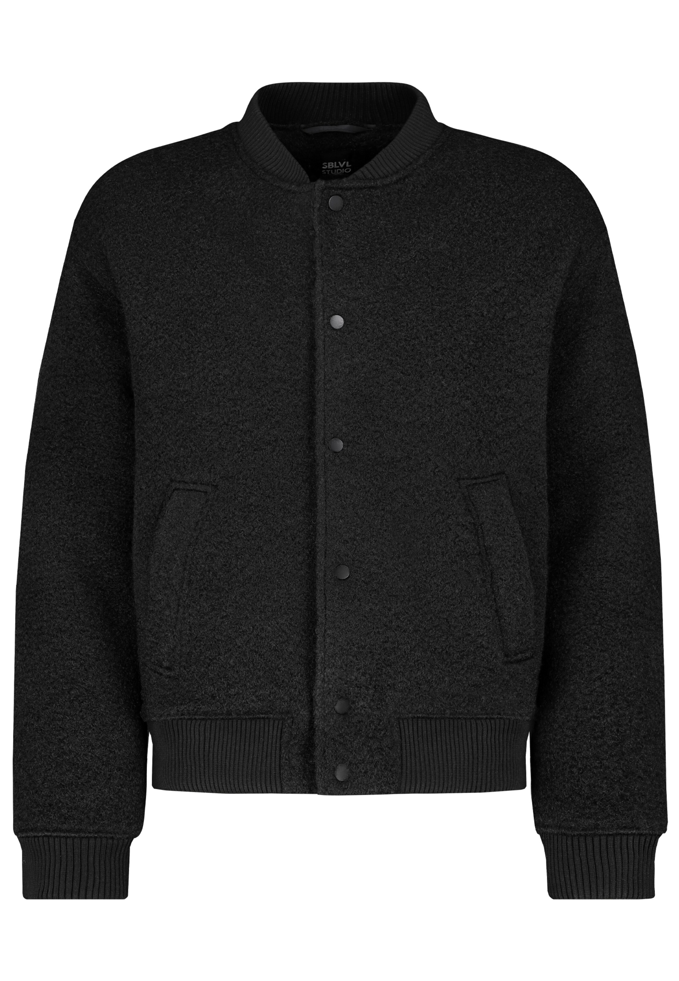 Sublevel Tussenjas in Zwart: voorkant