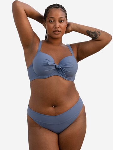 SugarShape T-shirt Bikini top 'Valencia' in Blue: front