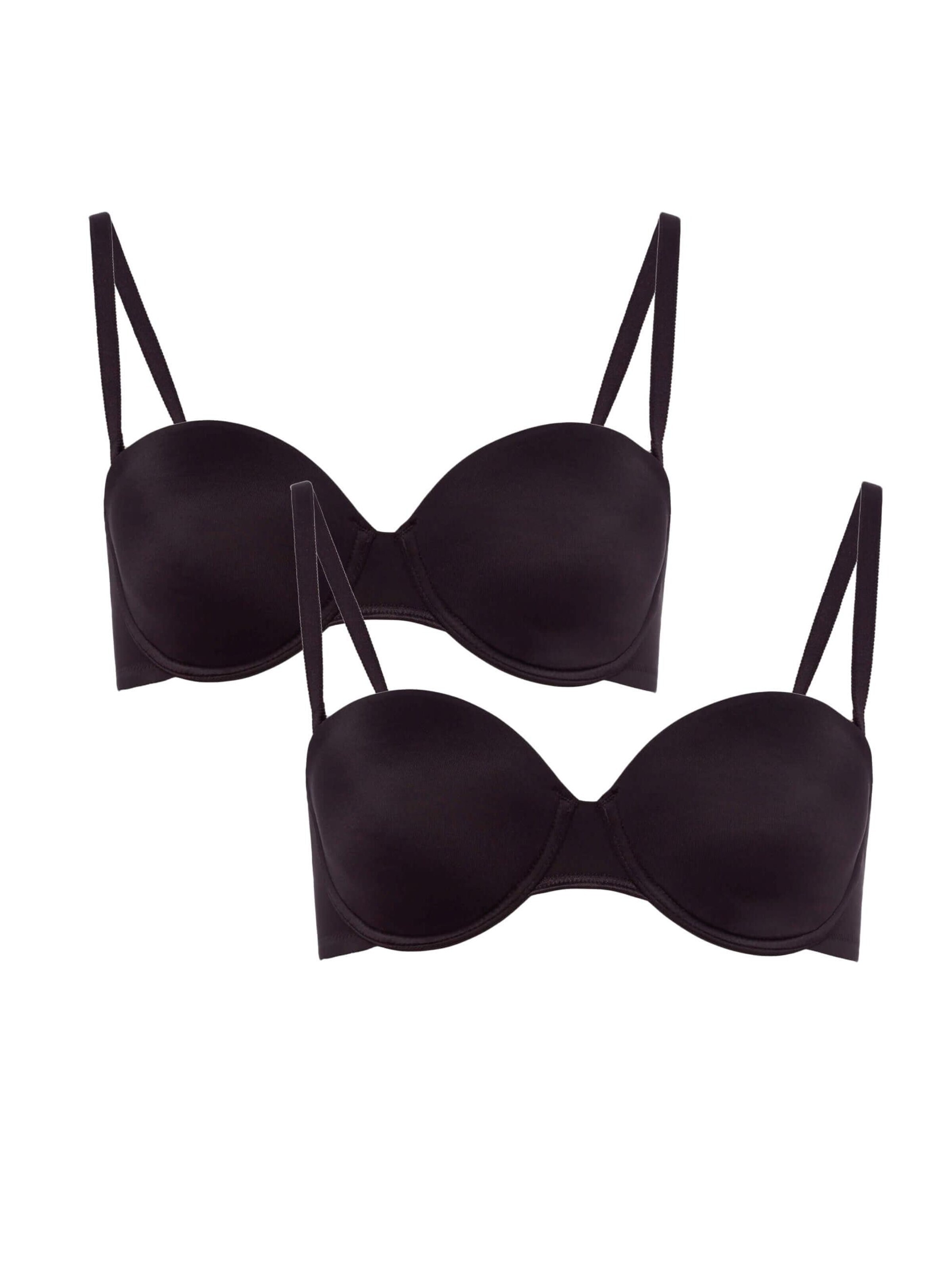 BeeDees T-shirt Bra 'T-Shirt BH Stepy Soft WDP (2-er Pack)' in Black: front