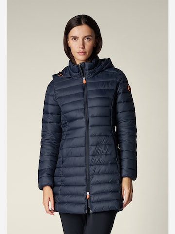 SAVE THE DUCK Wintermantel 'Carol' in Blauw: voorkant