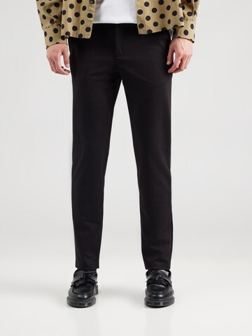 Lindbergh Slimfit Hose 'Superflex' in Schwarz: Vorderseite