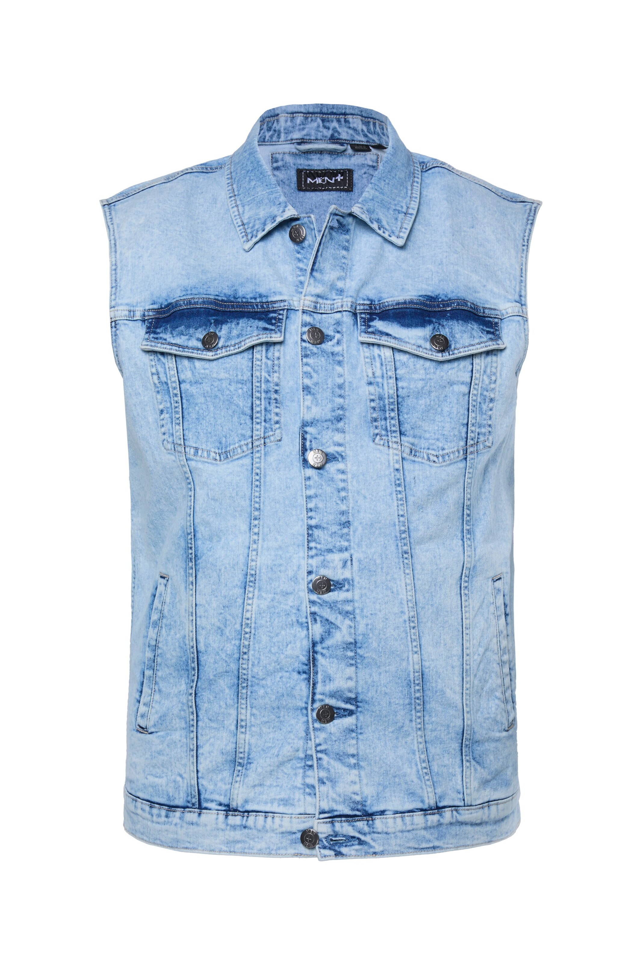 Men Plus Vest in Blue: front