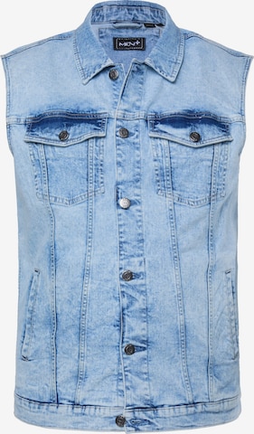 Men Plus Weste in Blau: Vorderseite