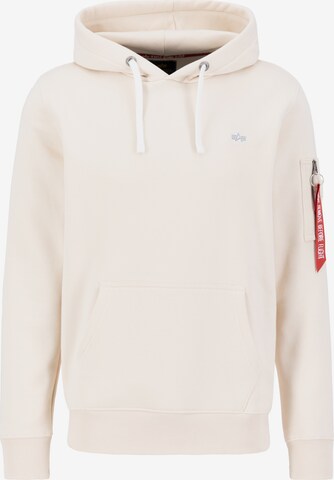 Sweat-shirt ALPHA INDUSTRIES en beige : devant