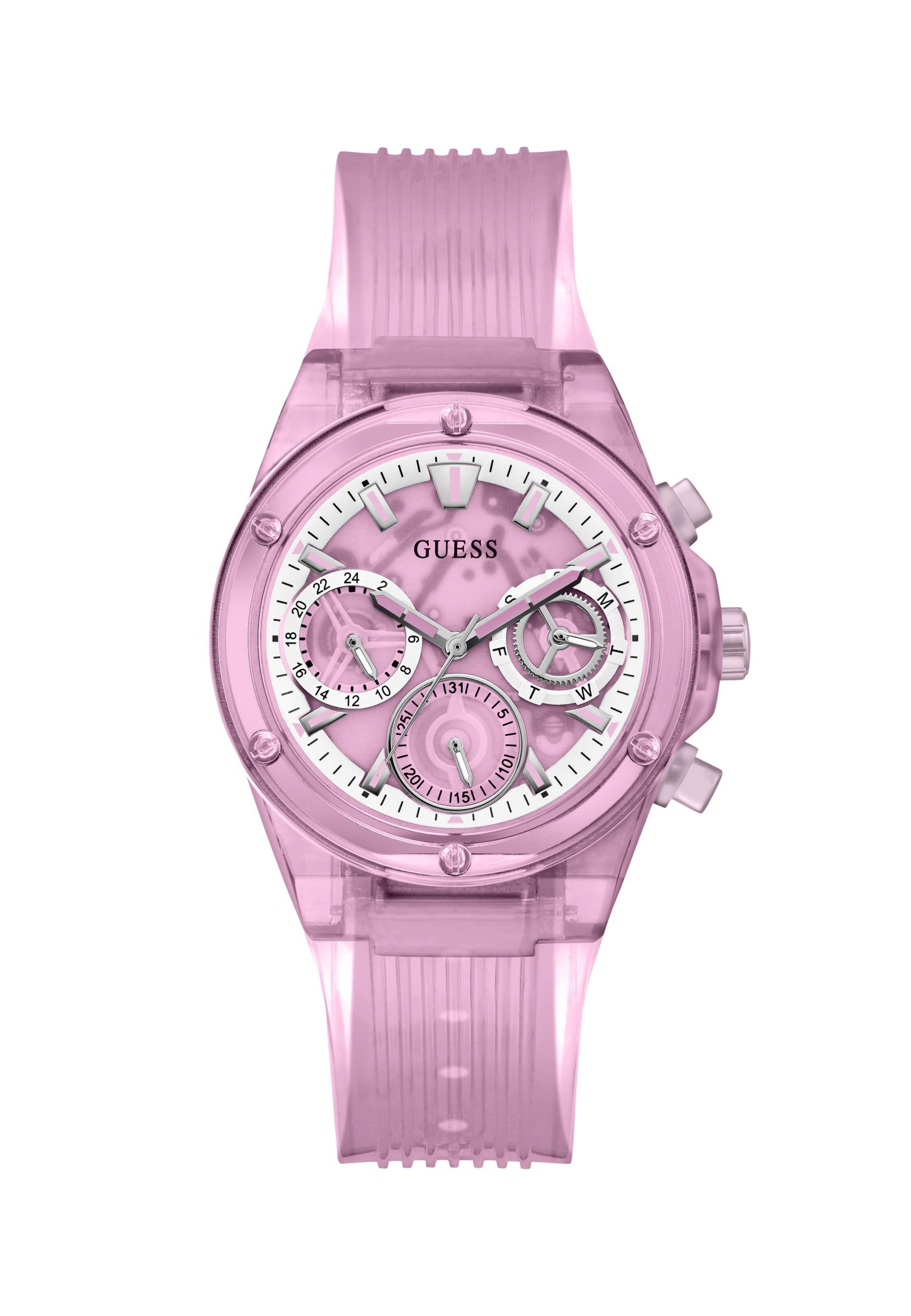 GUESS Uhr 'Athena' in Pink: Vorderseite