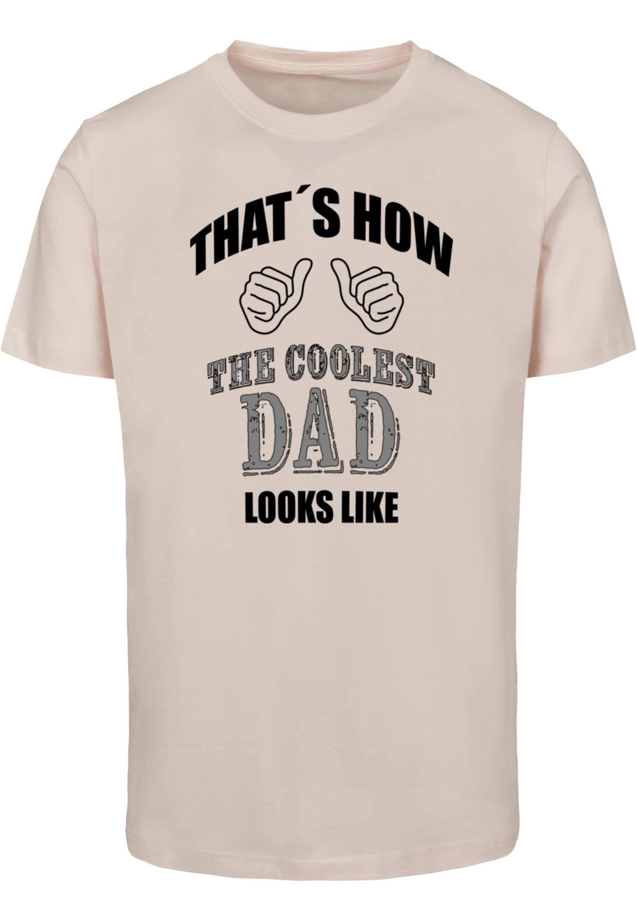 T-Shirt 'Coolest Dad' Merchcode en rose : devant