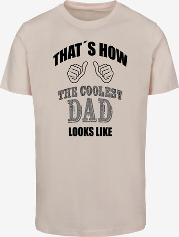T-Shirt 'Coolest Dad' Merchcode en rose : devant