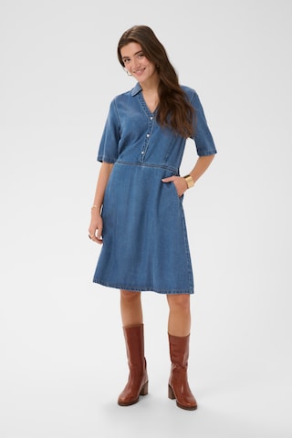 Cream Dress 'Marelli' in Blue