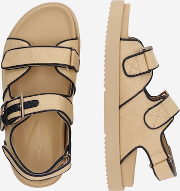 TOMMY HILFIGER Sandaler 'Raffia' i beige