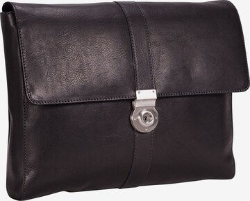 LEONHARD HEYDEN Document Bag 'Bergamo' in Black: front