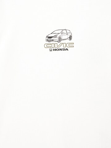 Pull&Bear Shirt 'HONDA CIVIC' in White