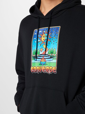 CONVERSE Sweatshirt 'DAY NIGHT CAMPFIRE' in Black