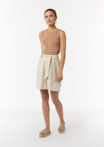 Wide Leg Pantalon cargo COMMA en beige