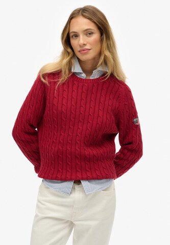 Pull-over Superdry en rouge : devant