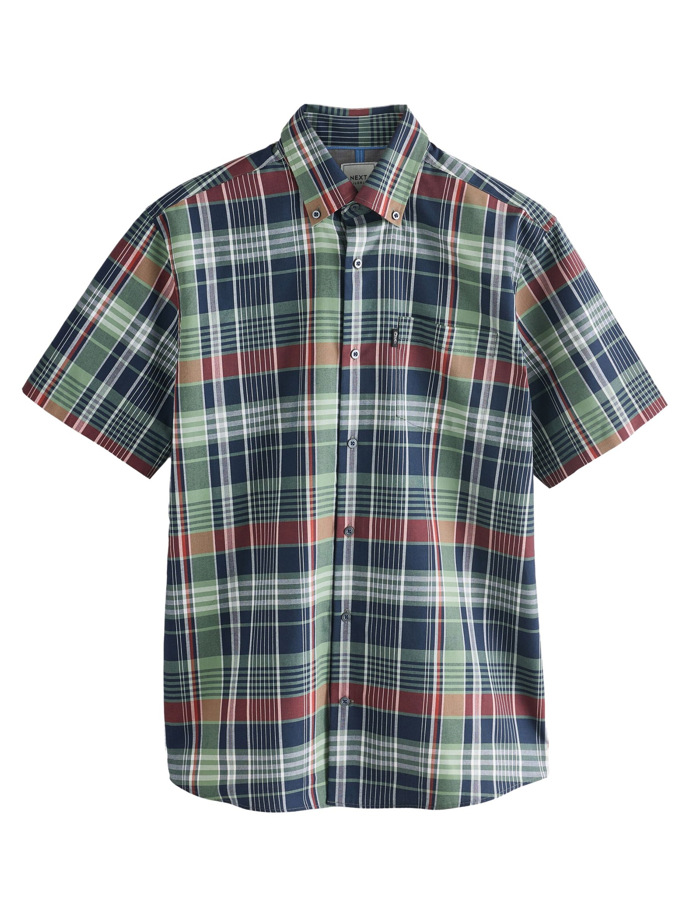 Next Regular Fit Hemd in Grün: Vorderseite