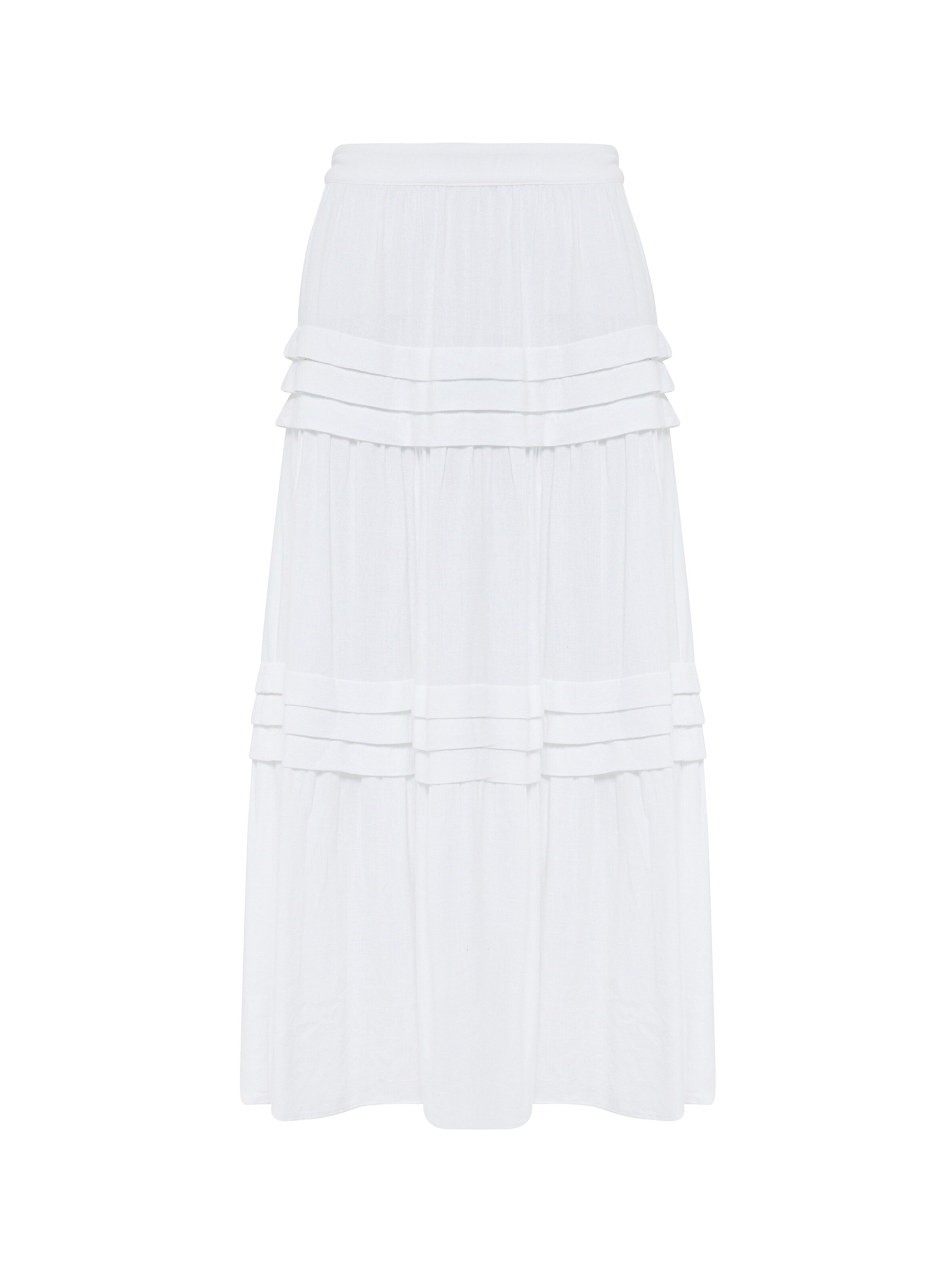 Tussah Skirt 'Laidey' in White: front
