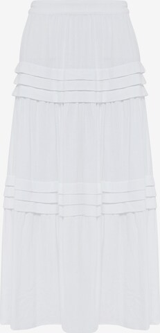 Tussah Skirt 'Laidey' in White: front