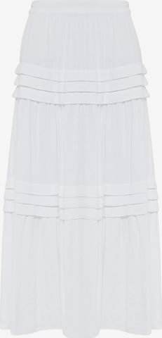 Tussah Skirt 'Laidey' in White: front