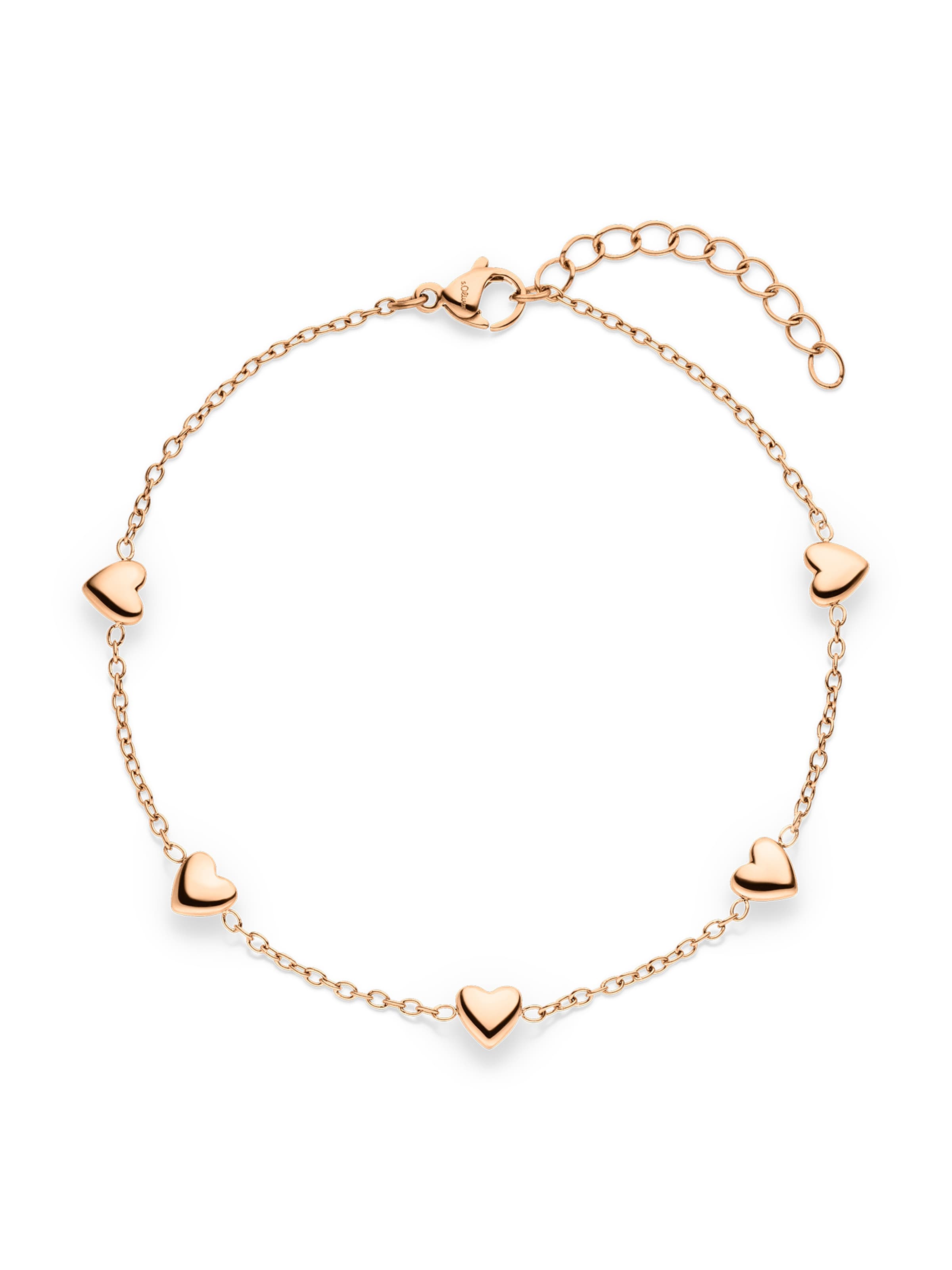 s.Oliver Bracelet 'Tiny Hearts' in Gold: front