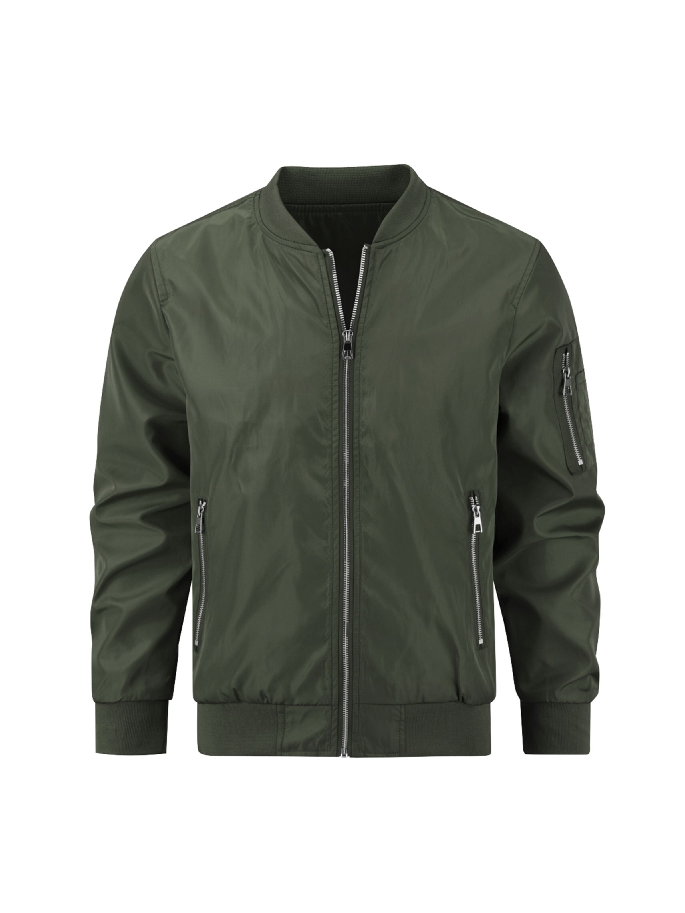 YOUTHUP Between-Season Jacket in Green: front