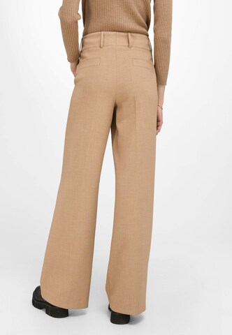 Wide Leg Pantalon à plis Fadenmeister Berlin en beige