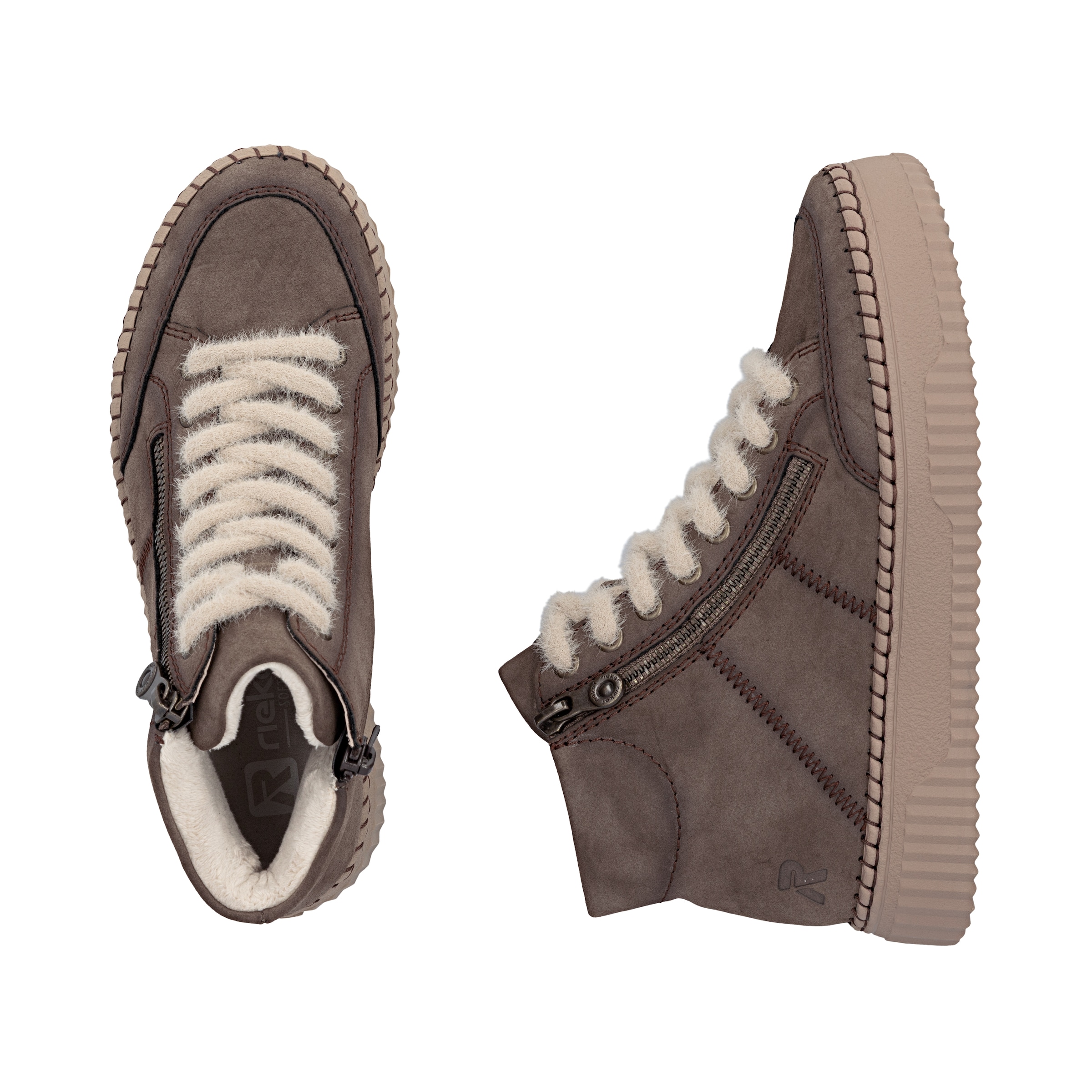 Baskets hautes 'N9901' Rieker en marron