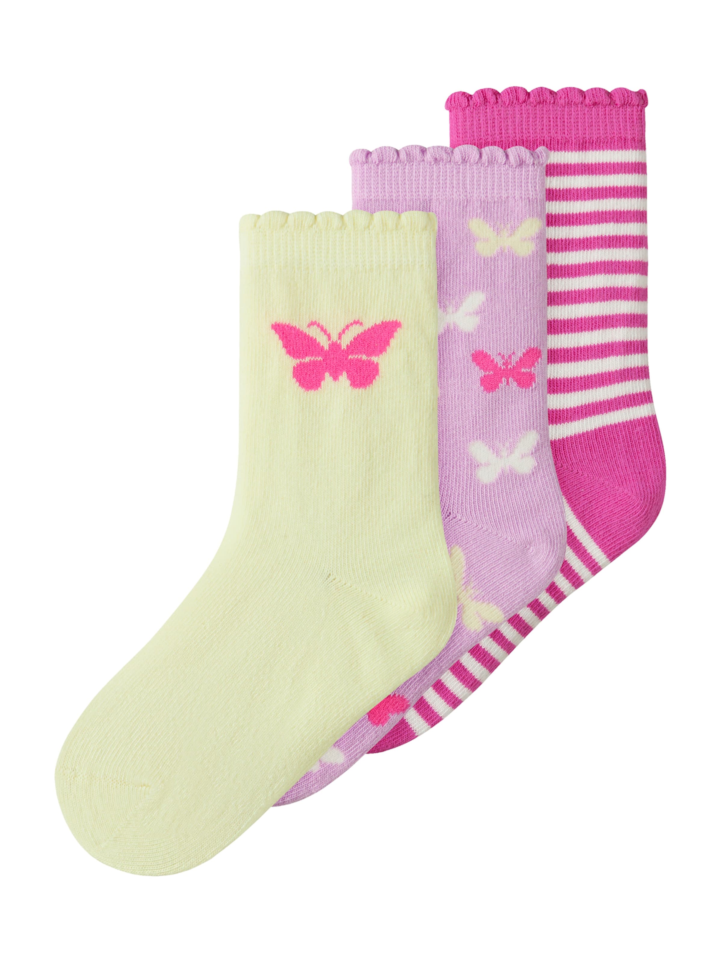 NAME IT Sokken 'NMFFJOLA' in Geel: voorkant