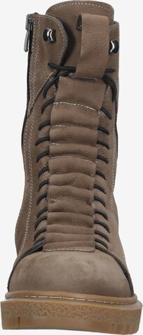 LAZAMANI Lace-Up Ankle Boots in Brown